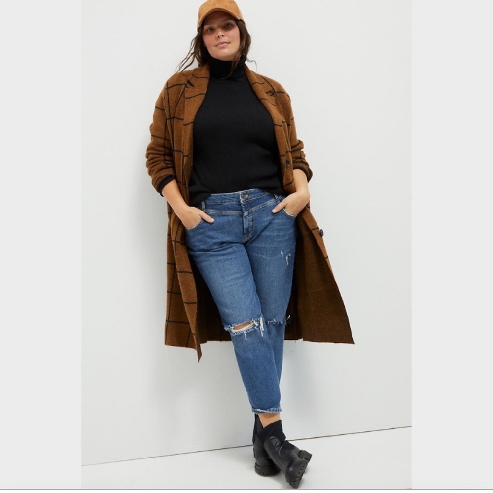 Anthro Pilcro Ultra High Rise Slim Straight Jean